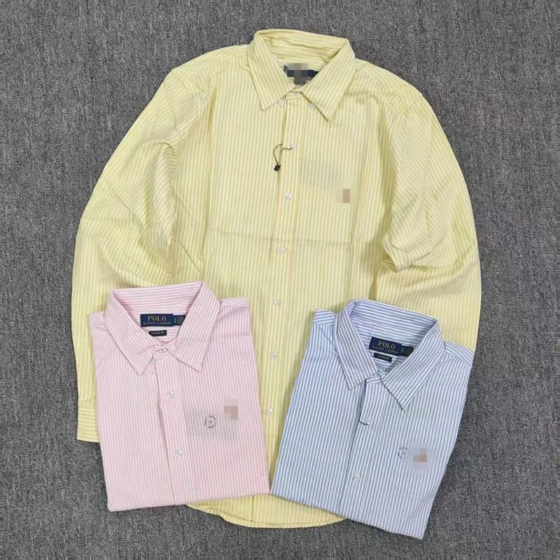 RL Striped oxford shirtcolorful ponyRL三色条纹牛津布衬衫B