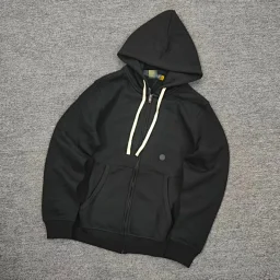 thumbnail for zip hooddie with fleece lining coat brushed sweatshirt zip jacket (fleece type) A