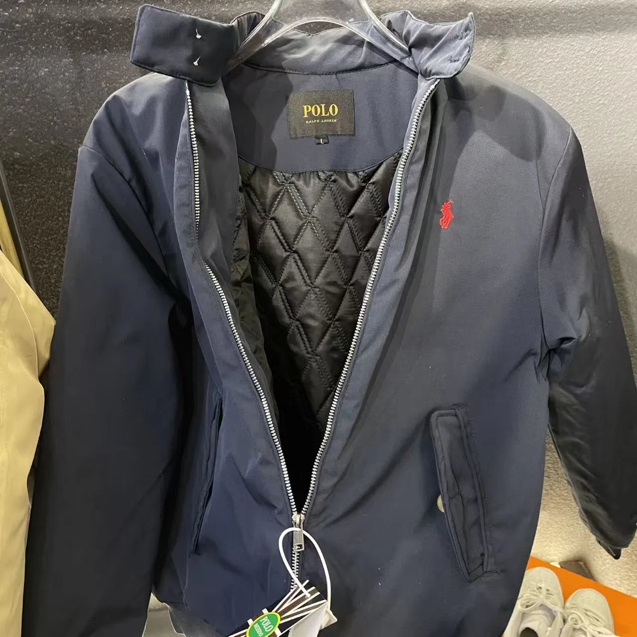 蓝色拉夫夹棉加厚