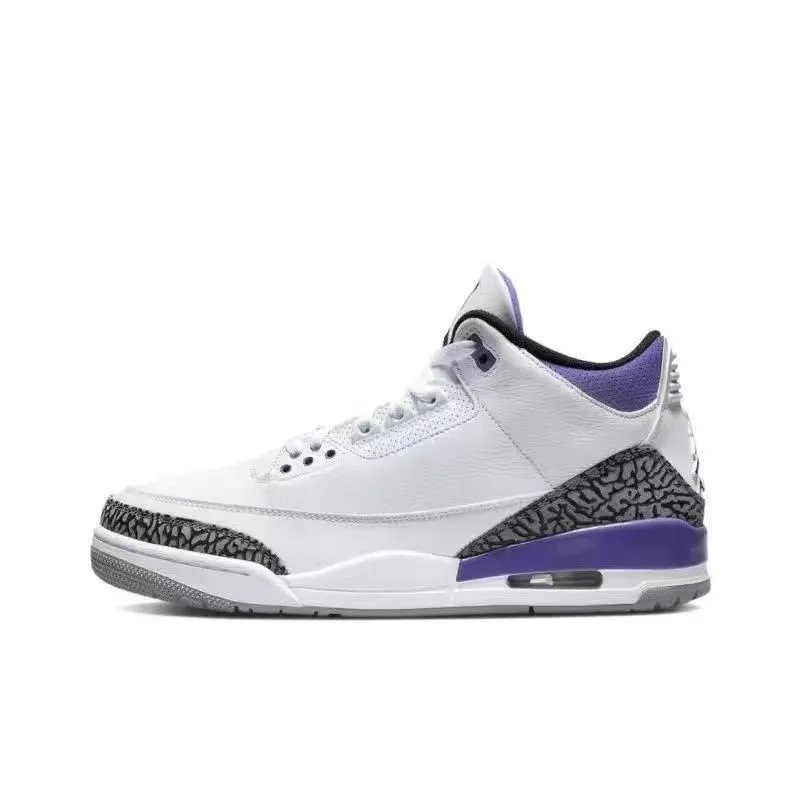 AJ3 White/Black/Purple