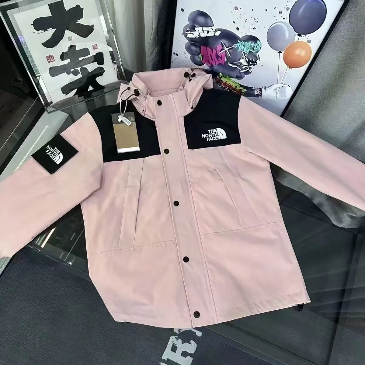 粉色北家（可拆帽）冲锋衣