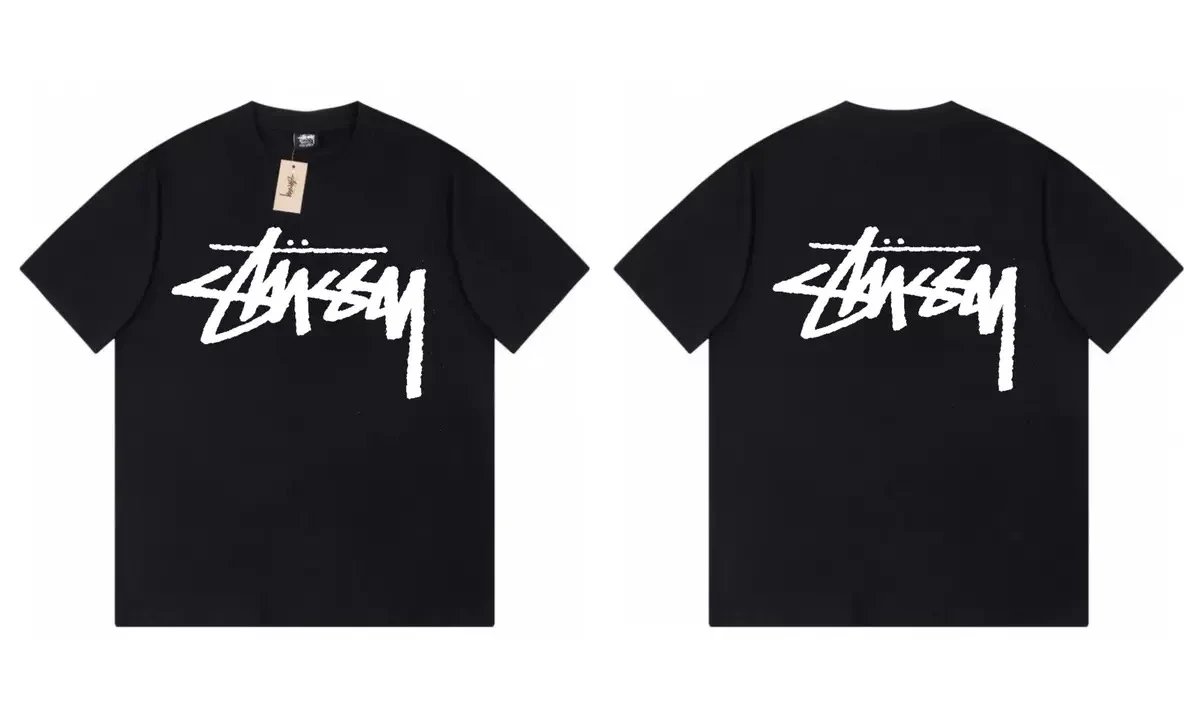 Stussy Mesh Jersey White Black Sporty T-Shirt