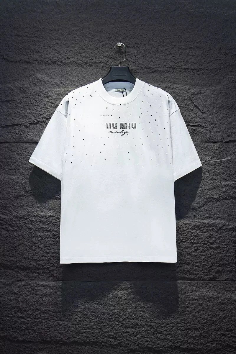 Miu Miu Gray Washed Cotton Oversized T-Shirt