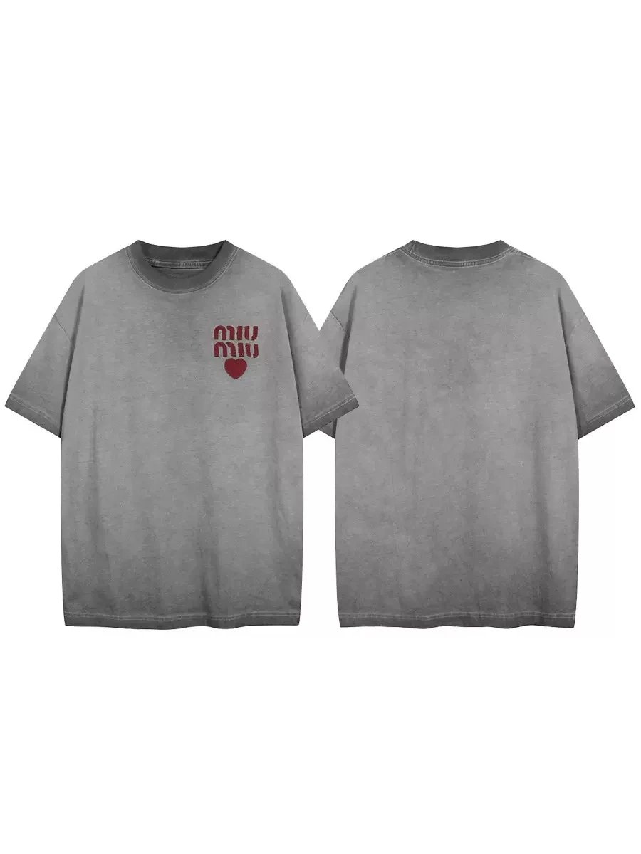 Miu Miu Grey Oversized T-Shirt