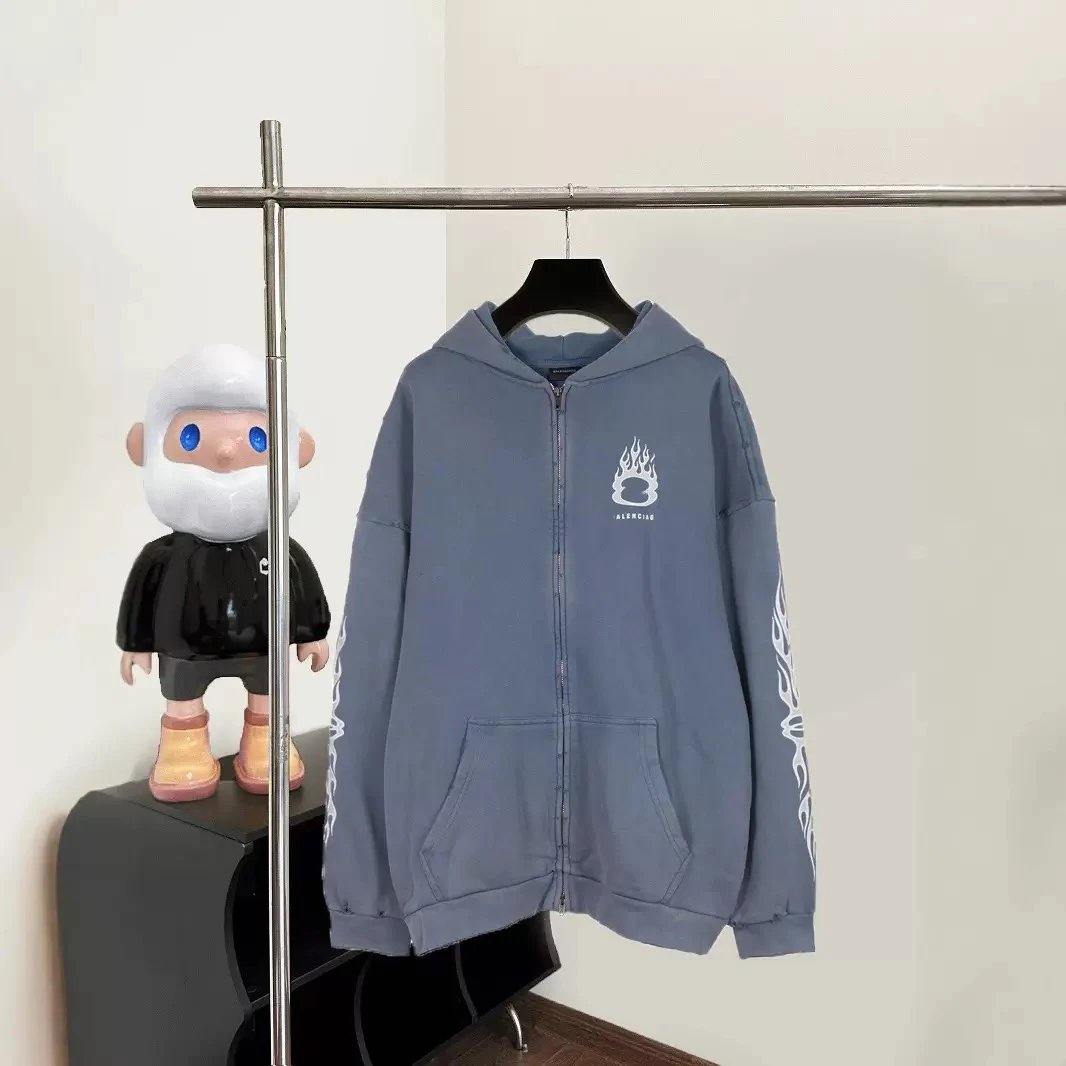 Balenciaga Burning Unity Distressed Hoodie 