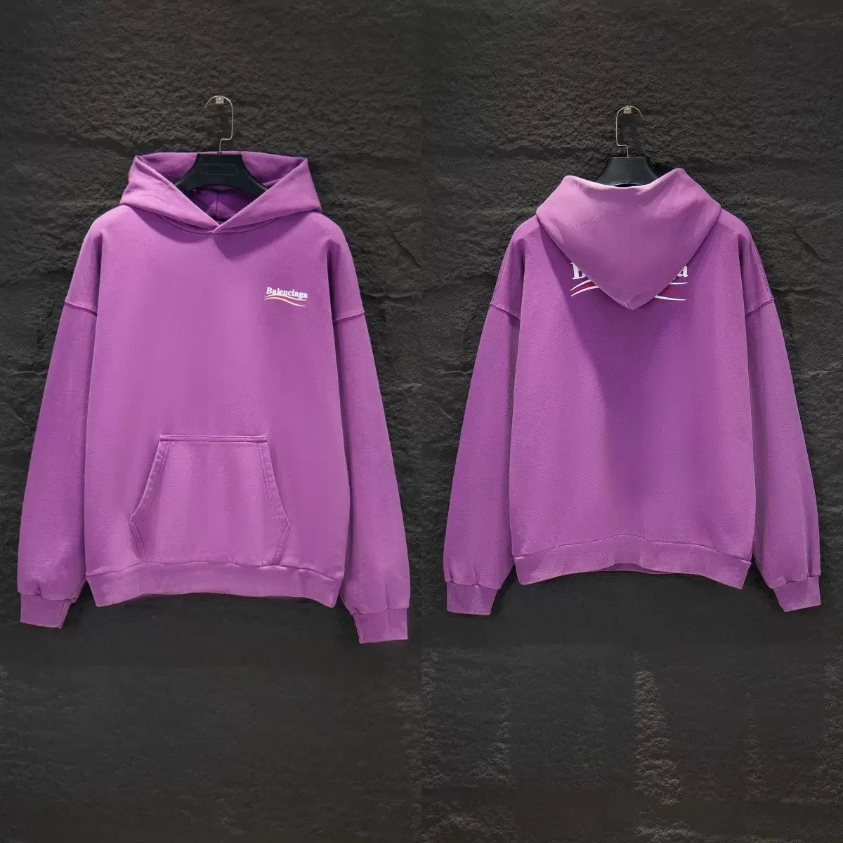 Under Armour Balenciaga Black Hooded Zip-Up Sweatshirt