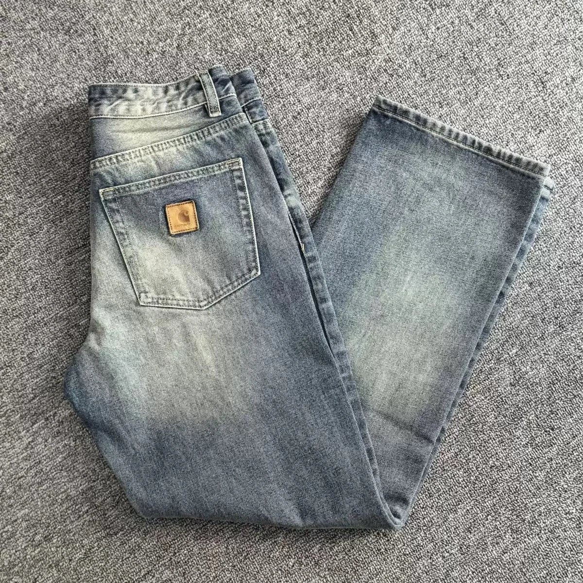 Carhartt Washed Light Blue Denim Shorts photo 6