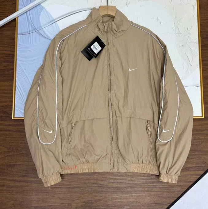 Nike Jackets Color-block zip-up track jacket — Brownish-yellow reflection