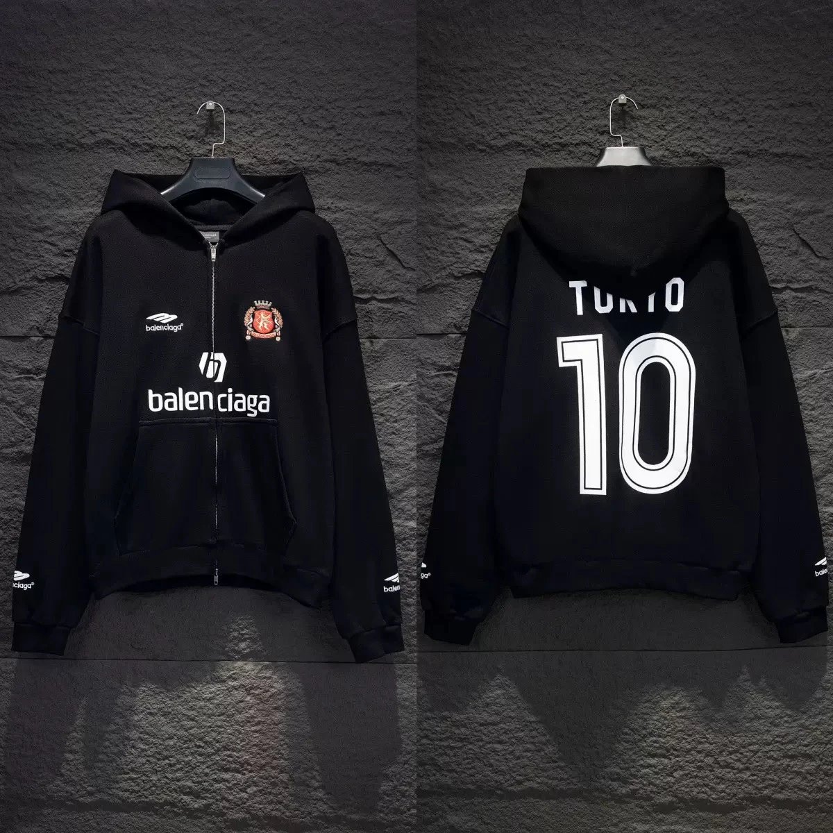 Embroidered Hooded Sweatshirt Jacket photo 8
