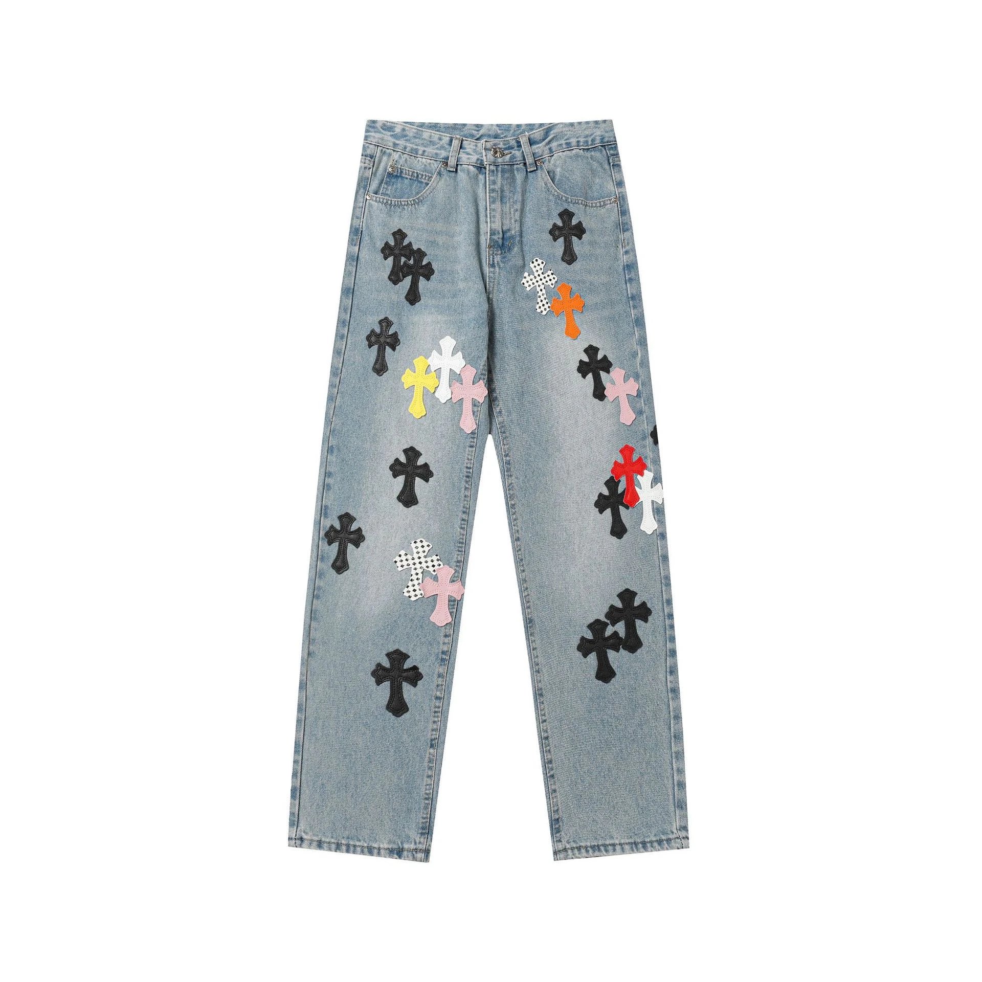 Chrome Hearts Patched Cross Jeans photo 3