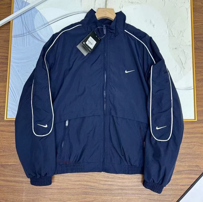Nike Jackets Color-block zip-up track jacket — Blue reflective