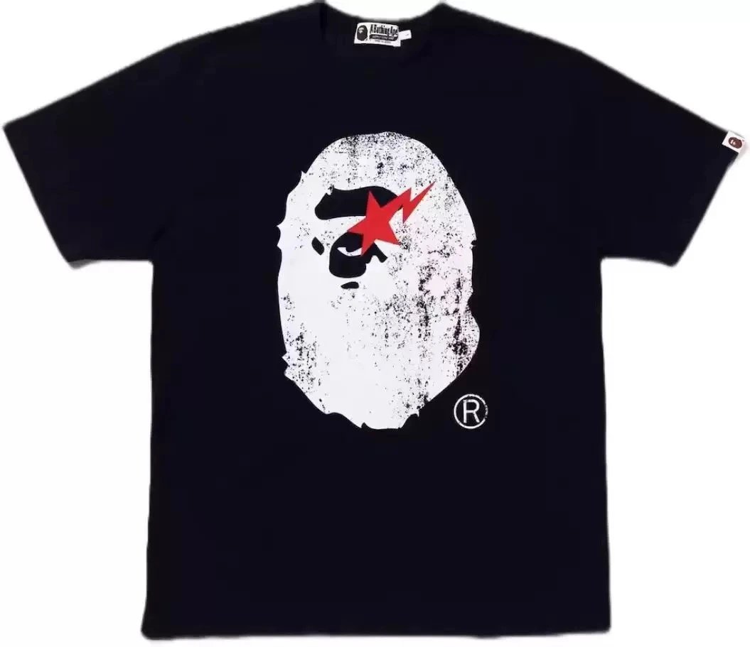 A Bathing Ape Miami Camo Gray Pink Black Short Sleeve T-Shirt