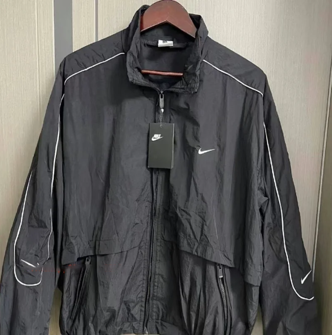 Nike Jackets Color-block zip-up track jacket — Black reflective