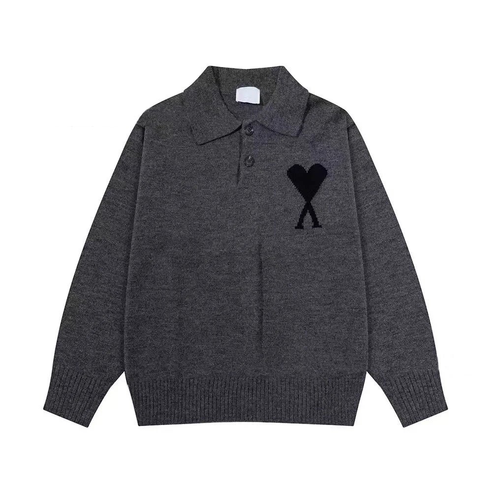 A*mi Paris Long-Sleeve Polo Shirt