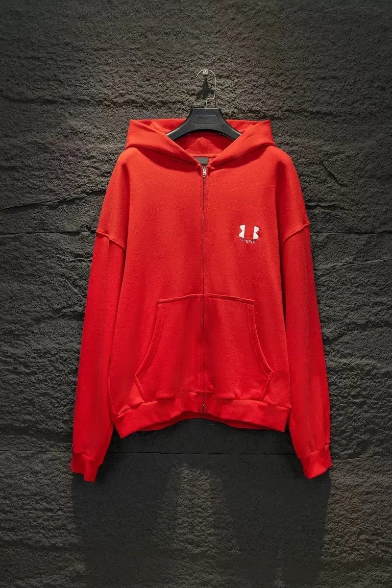 Under Armour Balenciaga Black Hooded Zip-Up Sweatshirt