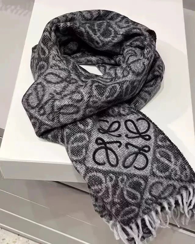 Loewe Anagram Embossed Cashmere Wool Scarf photo 2