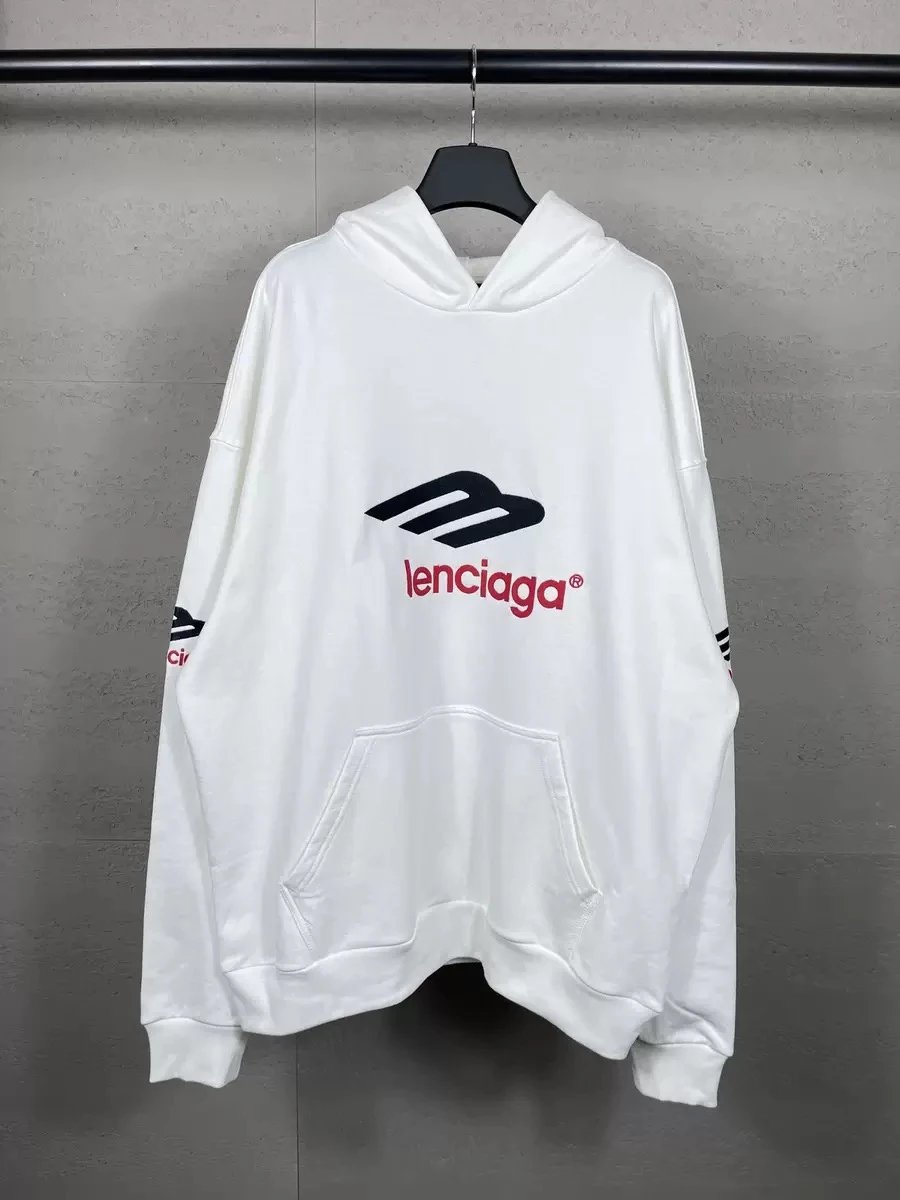 Lenciaga Graphic Print Black Oversized Long Sleeve T-Shirt
