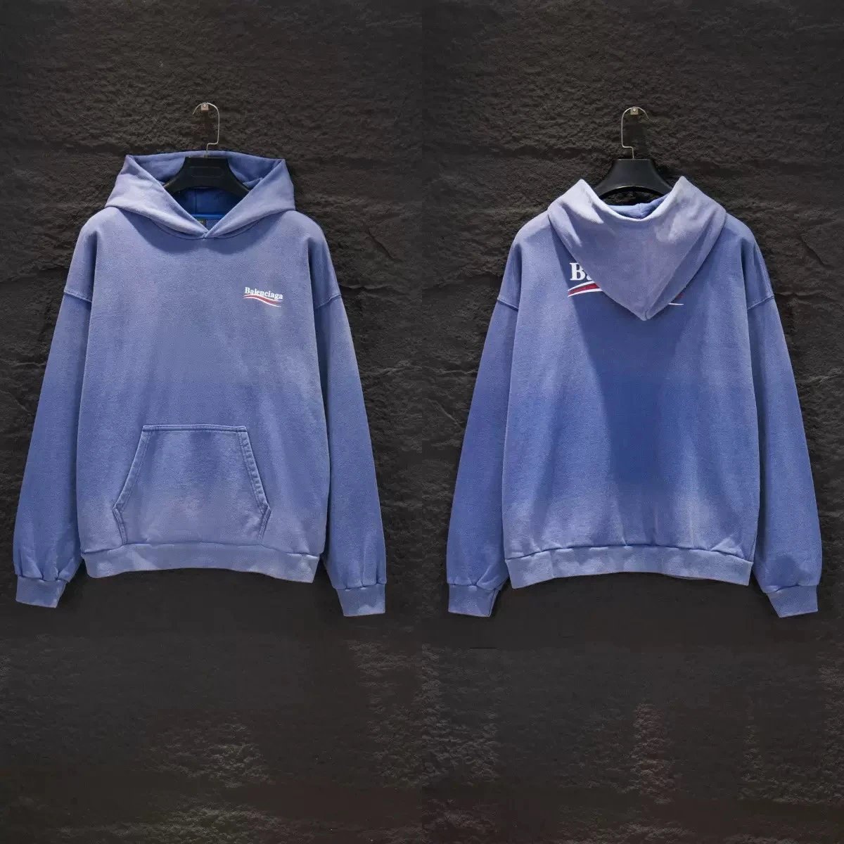 Under Armour Balenciaga Black Hooded Zip-Up Sweatshirt