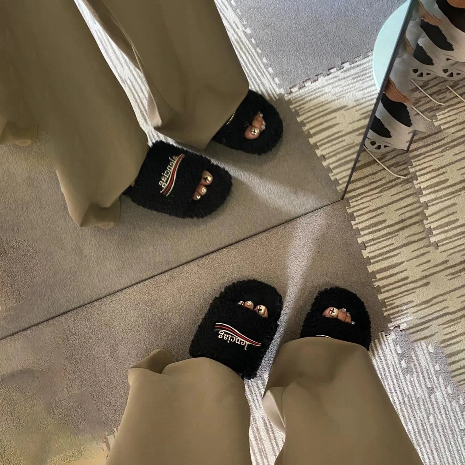Balenciaga Women's Fur Slippers photo 5