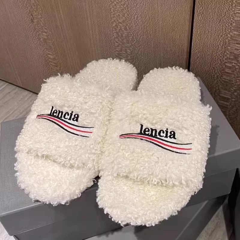 Balenciaga Women's Fur Slippers photo 4
