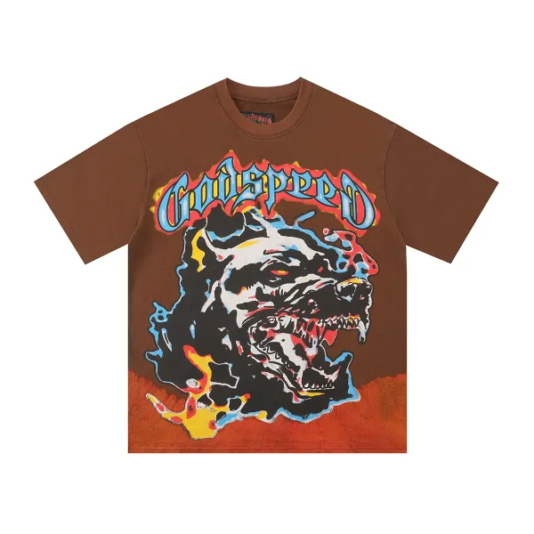 Godspeed Wolf Graphic Black T-Shirt - 4