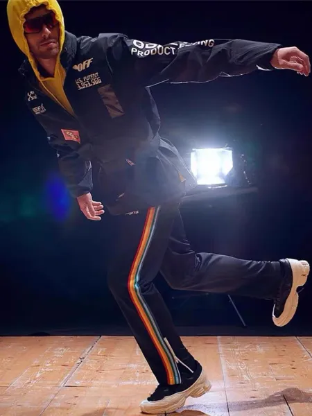 Palm Angels Rainbow Stripe Track Pants White Sweatpants - 3