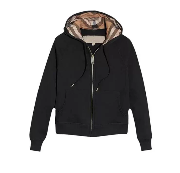 American High-Street Embroidered Letter Hooded Cardigan Zip-Up Sweatshirt photo 4