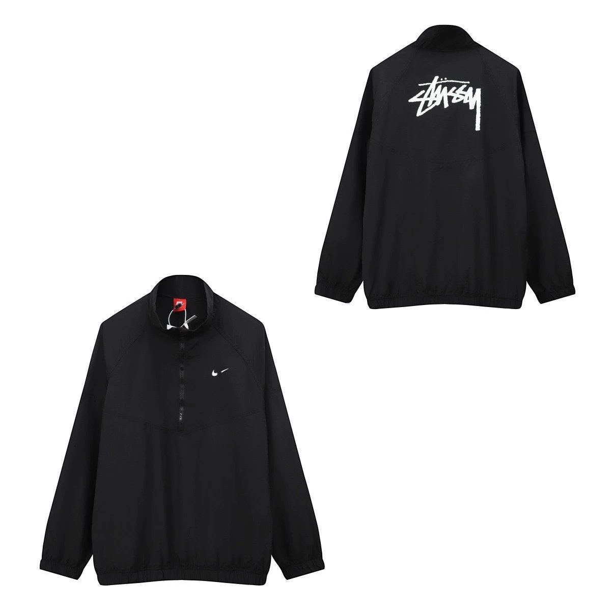 Stussy Autumn Lambswool Stand Collar Sweatshirt Fleece Zip-Up Jacket photo 8
