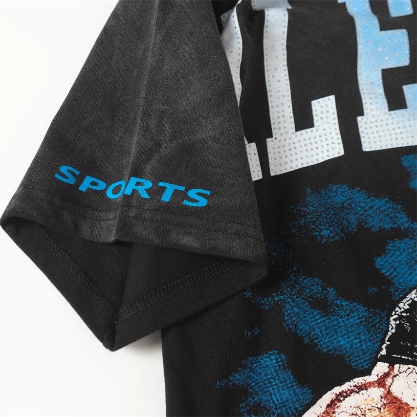 V525 Sports Print T-Shirt Vintage photo 3