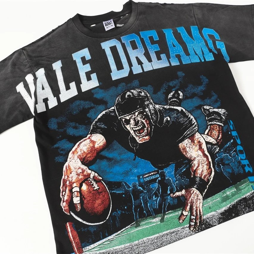 V525 Sports Print T-Shirt Vintage photo 4