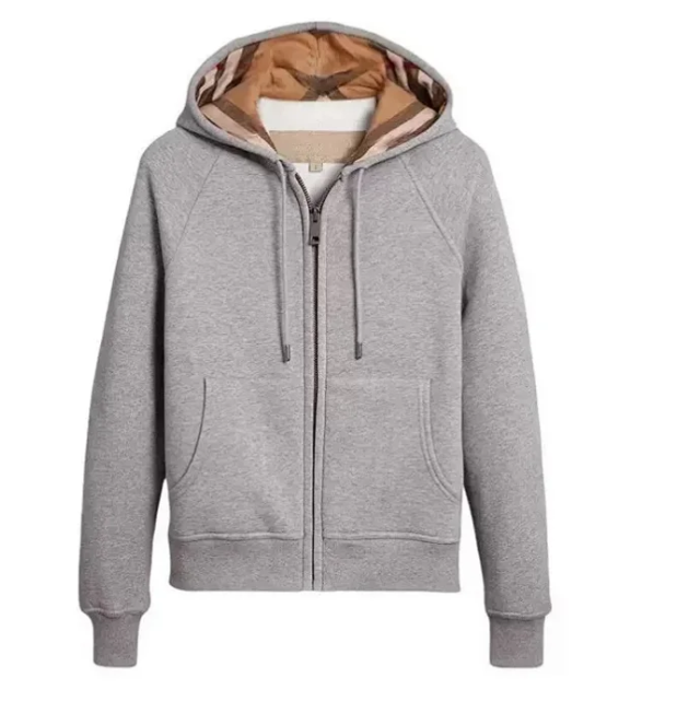 American High-Street Embroidered Letter Hooded Cardigan Zip-Up Sweatshirt photo 3