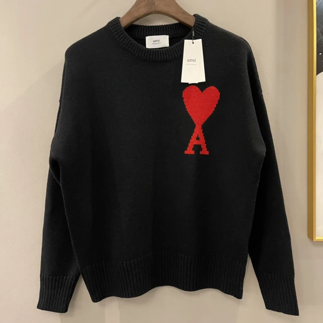 Ami Black Red Sweate