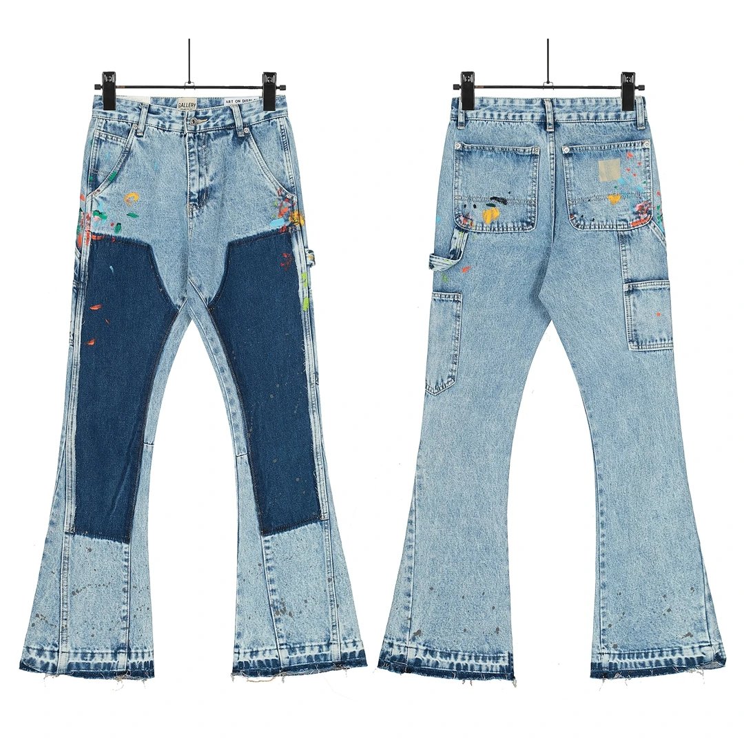 Gallery Dept Paint Splatter Blue Jeans