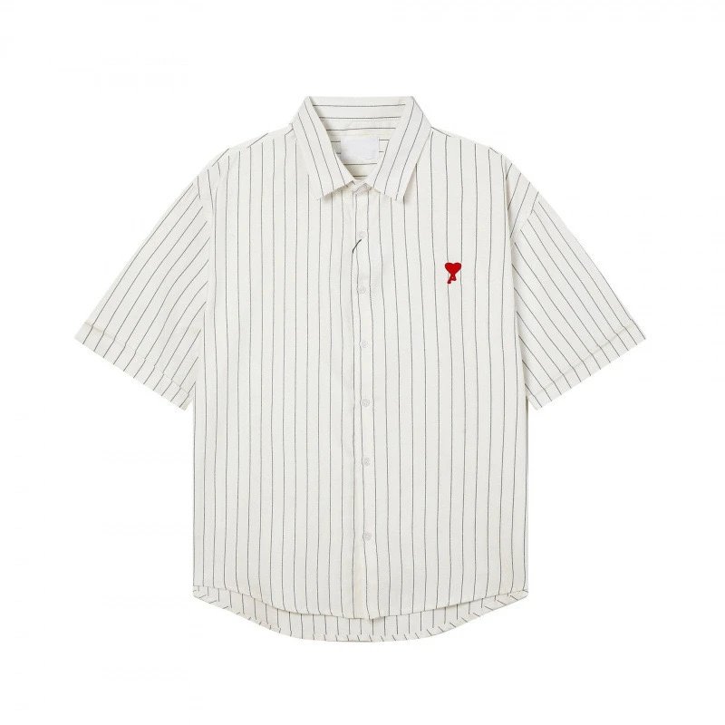 Ami Paris Polo Shirt Assorted Colors Classic Heart Embroidery
