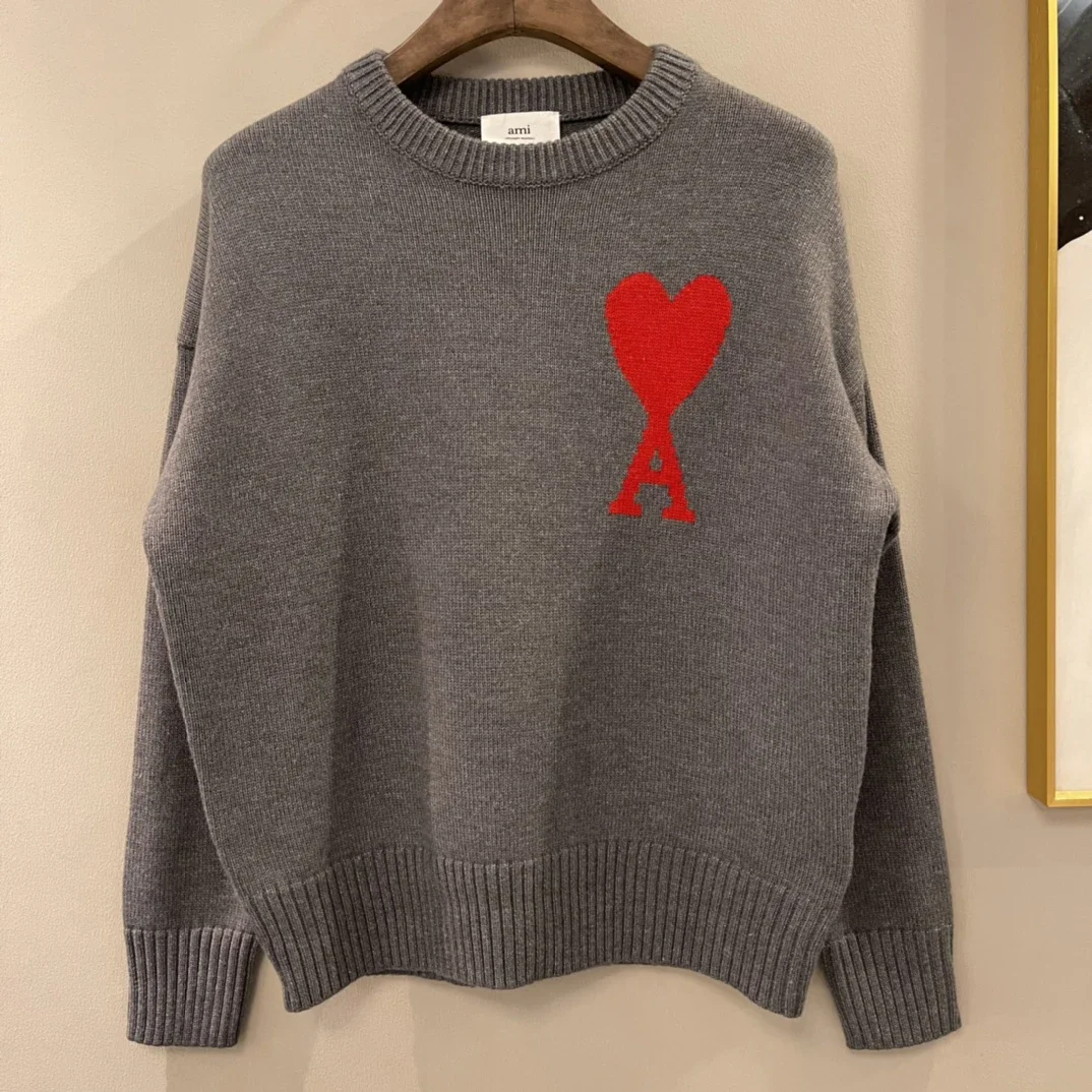 Ami Heart Grey Sweat