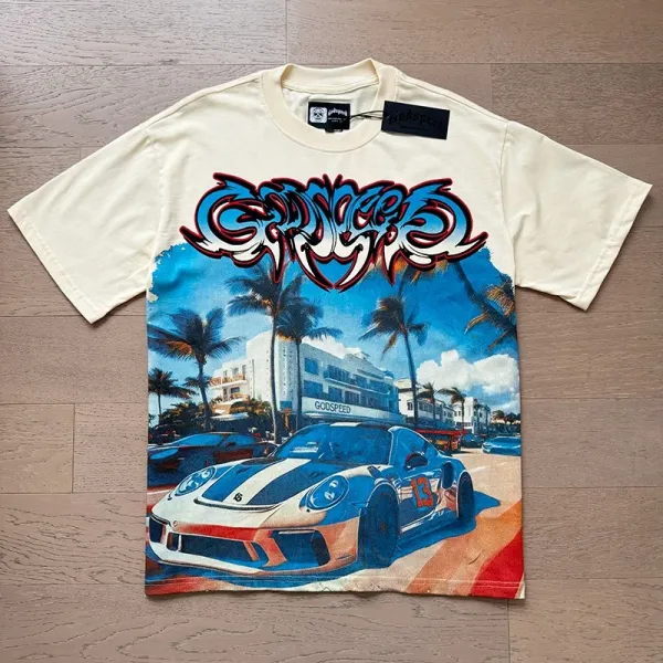 Godspeed Miami Speed T-Shirt Beige - 1