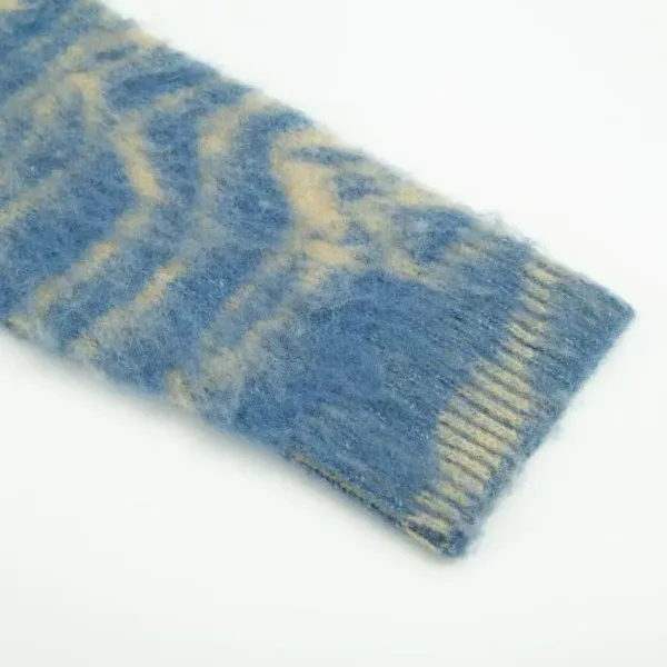 Acne Studios Cat Intarsia Knit Beige Sweater - 5