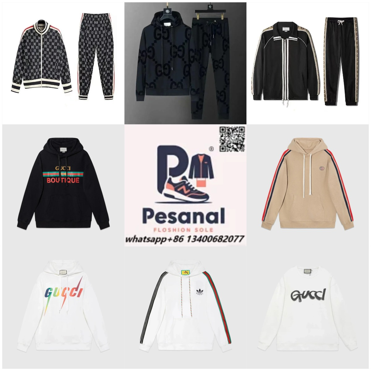 Gucci GG Supreme Hoodie Suit [