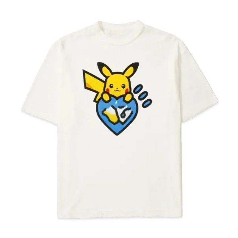 Pokémon x Uniqlo Pikachu Heart Print White T-Shirt - 4
