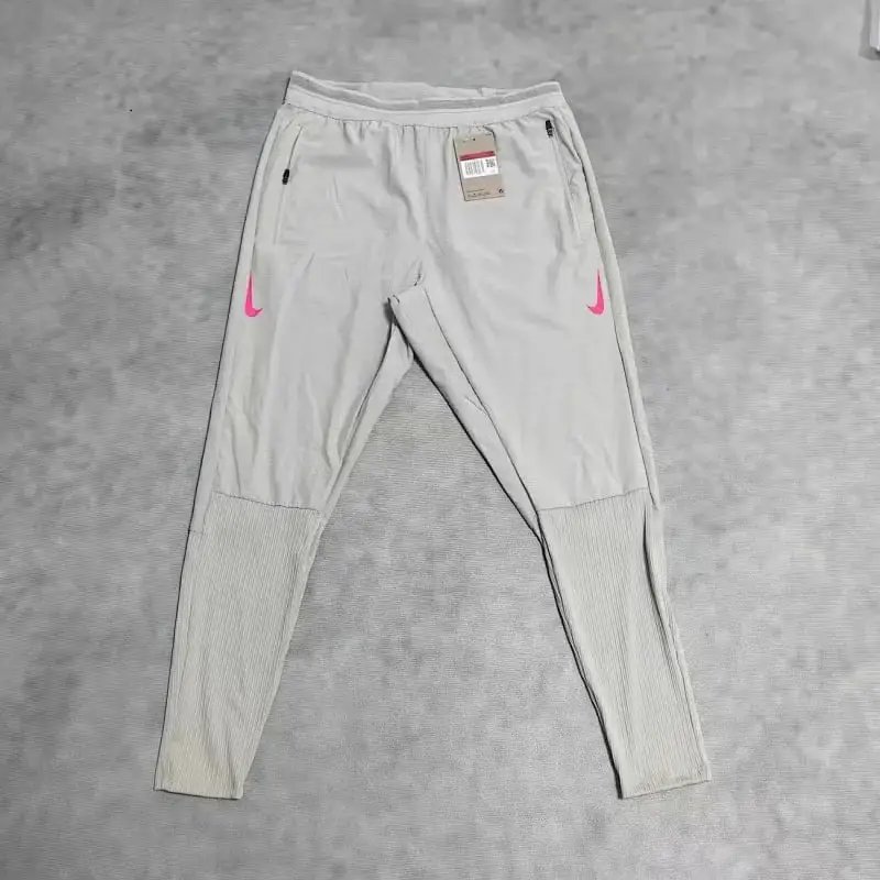 白色双粉钩螺纹运动裤