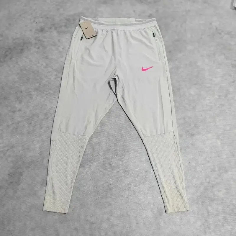 白色单粉钩运动裤