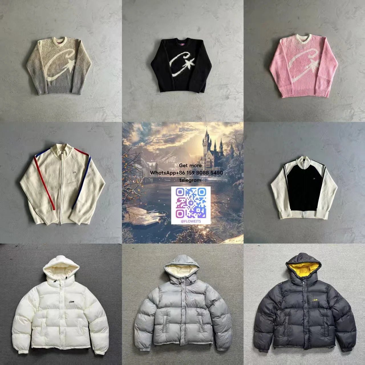 LS17- High quality C sweater, pure cotton down jacket