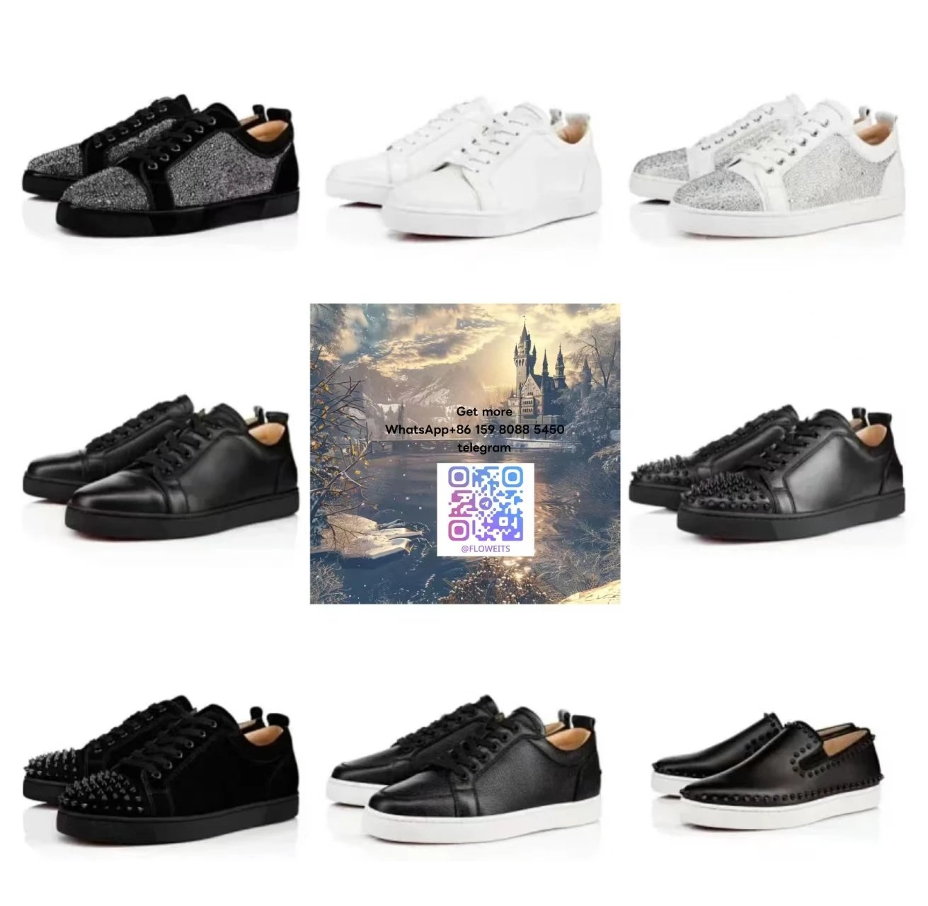Fashion Sneakers Black White G