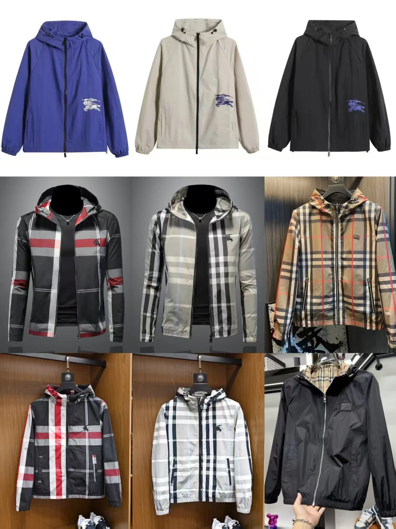Burberry Check Print Hooded Ja