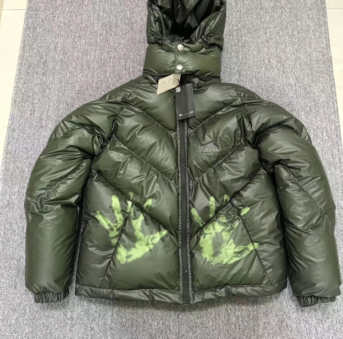 Vintage Long Sleeve Knit Sweater Down Jacket photo 3