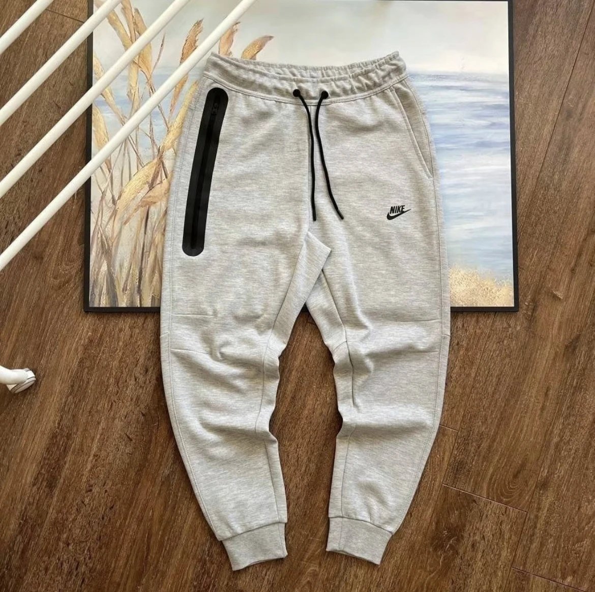 Gray - pants on one side