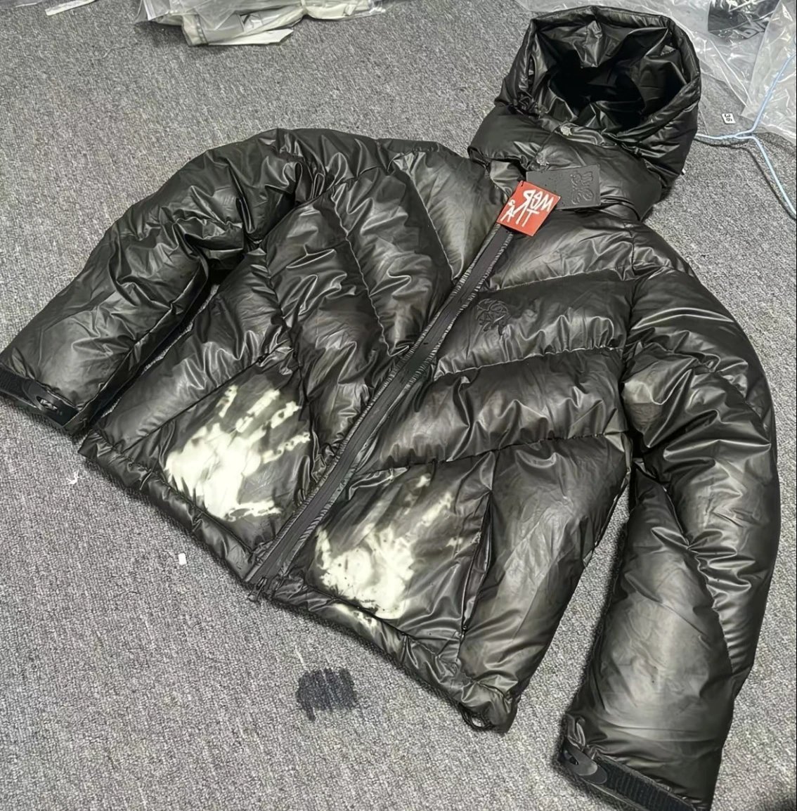 Vintage Long Sleeve Knit Sweater Down Jacket photo 5