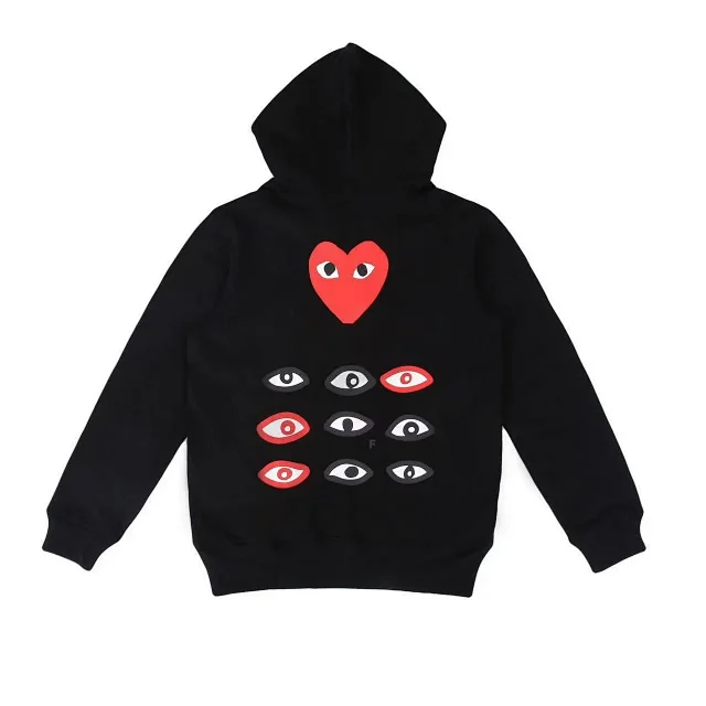 Comme des Garçons Hoodies & Sweatshirts PLAY heart graphic zip-up hoodie product detail image 11