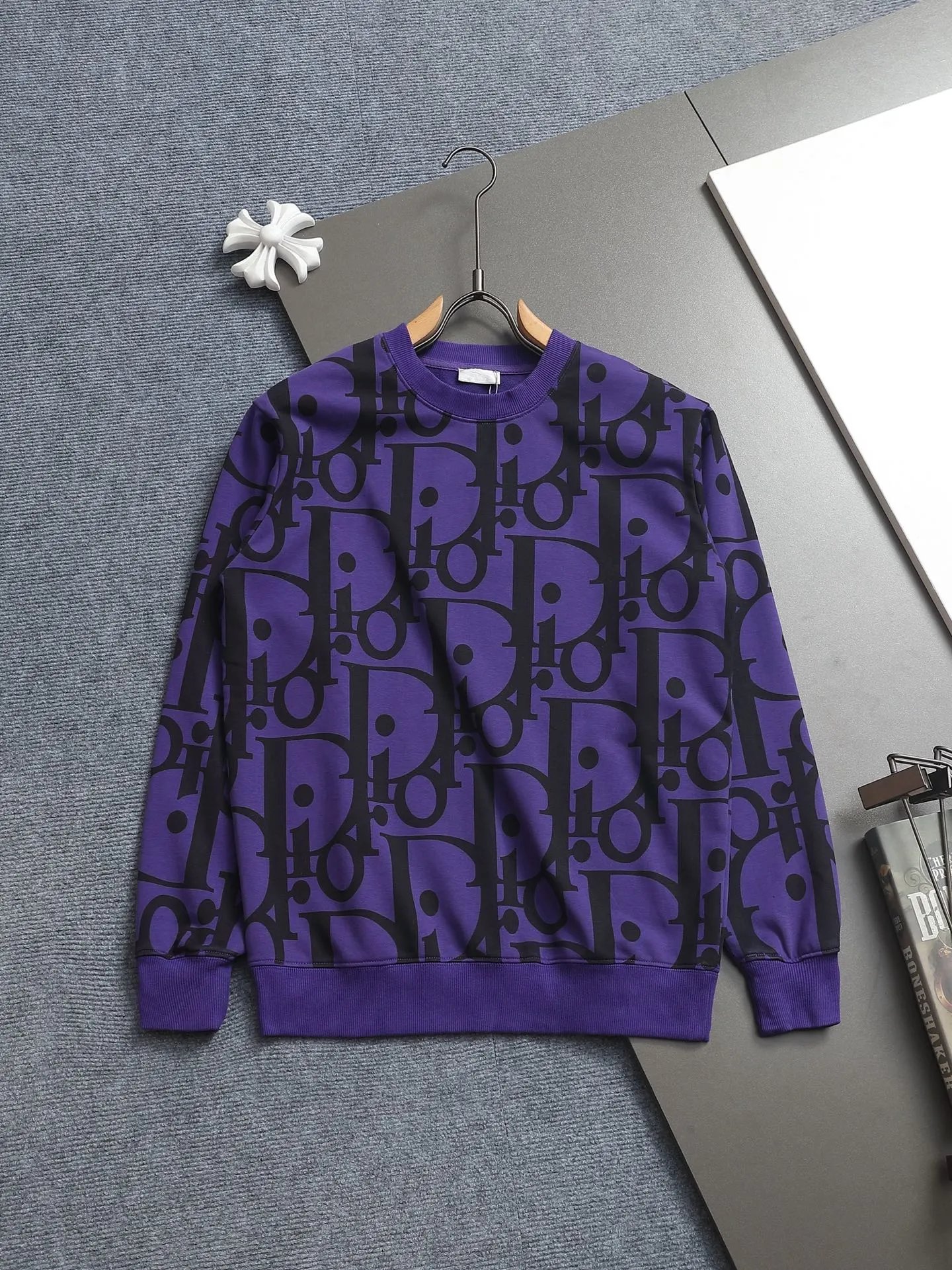 Fendi Chain Logo Print Light Blue Hoodie - 8