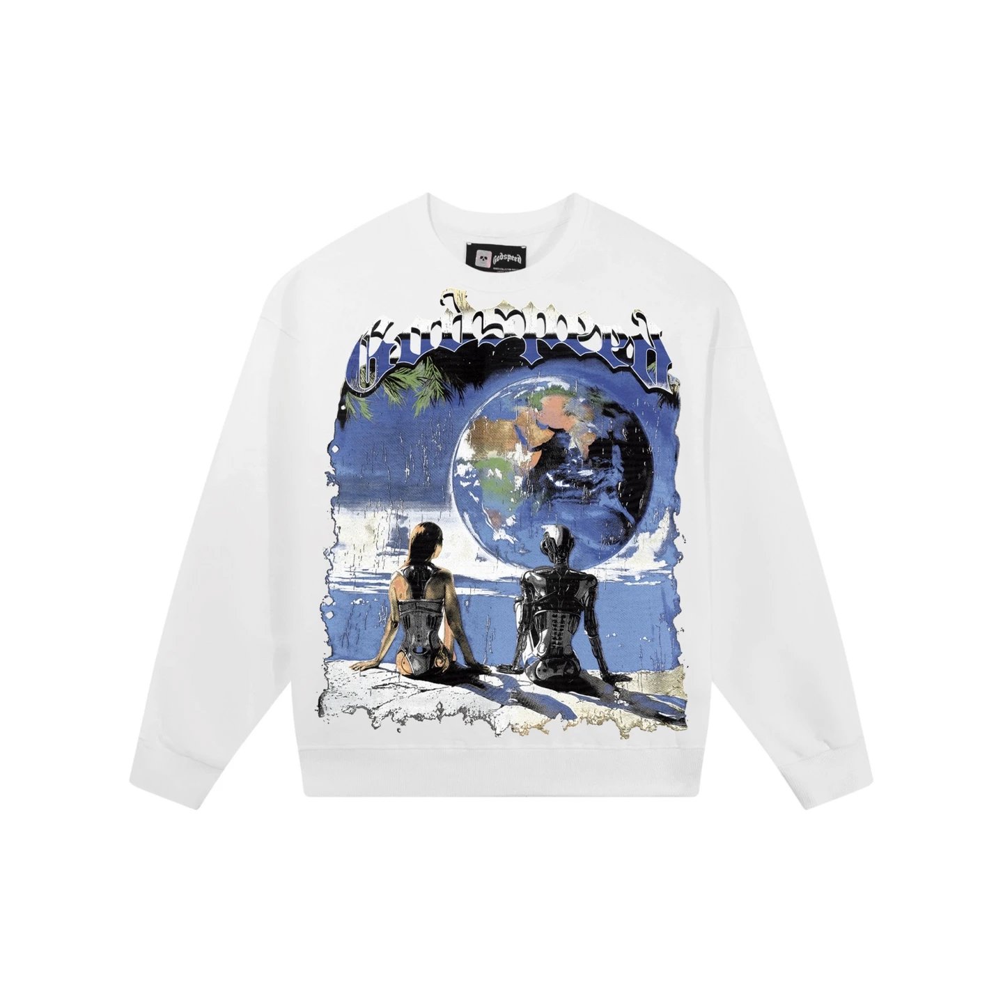 Godspeed Astronaut Sphinx Graphic Hoodie White - 11